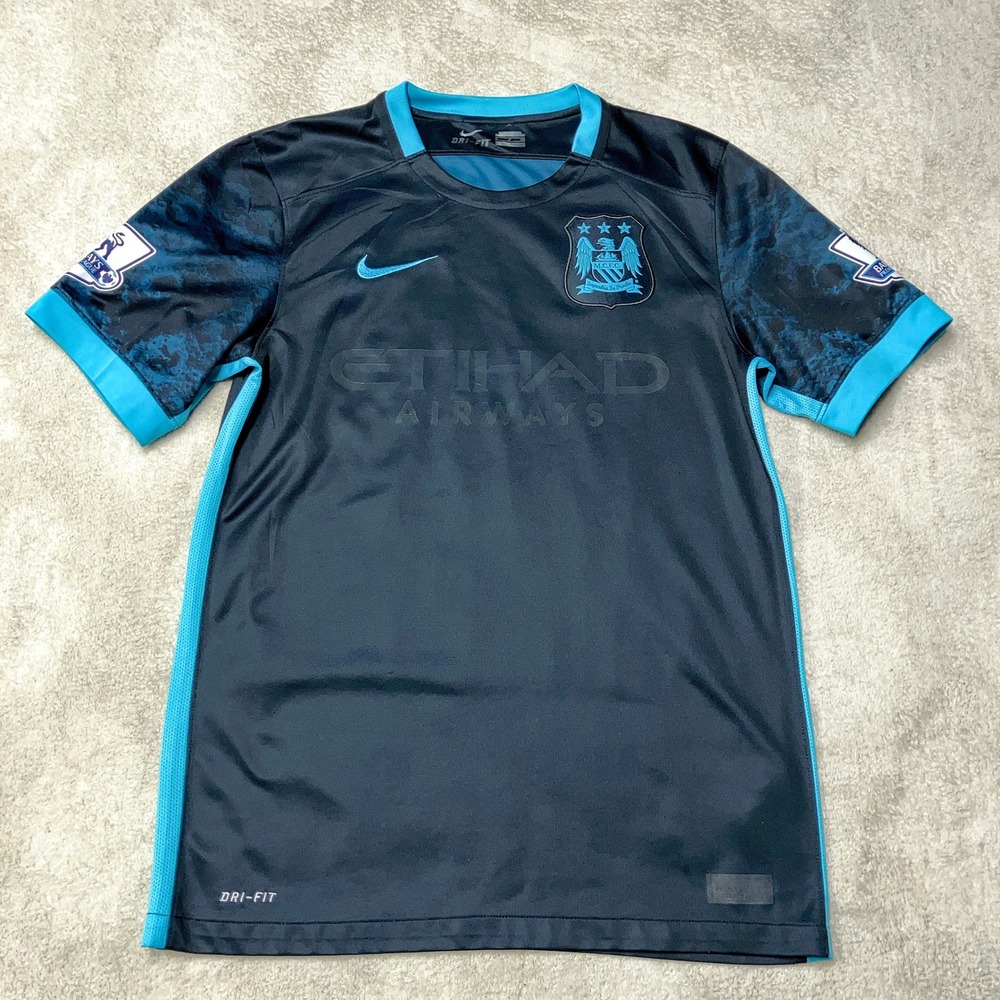 Manchester City 2015-16 Aguero 10 Away Soccer Jersey 658881-476 Mens S READ